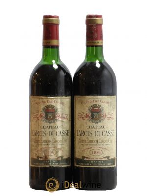 Château Larcis Ducasse 1er Grand Cru Classé B  1986 - Lot of 2 Bottles