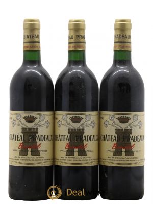 Bandol Château Pradeaux Famille Portalis 1990 - Lot de 3 Bottiglie