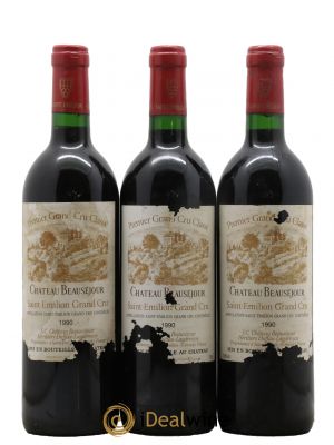Château Beauséjour (Duffau-Lagarrosse) 1er Grand Cru Classé B  1990 - Lotto di 3 Bottiglie