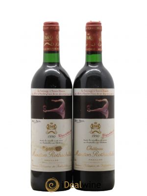 Château Mouton Rothschild 1er Grand Cru Classé  1990 - Lotto di 2 Bottiglie