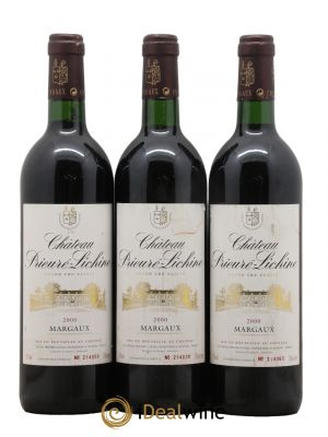 Château Prieuré Lichine 4ème Grand Cru Classé  2000 - Posten von 3 Flaschen