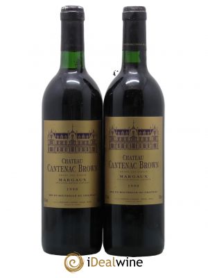 Château Cantenac Brown 3ème Grand Cru Classé  1990 - Lot of 2 Bottles