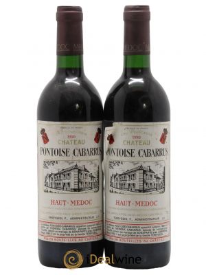 Château Pontoise Cabarrus Cru Bourgeois 1990 - Lot de 2 Bottiglie