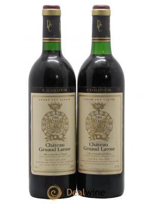 Château Gruaud Larose 2ème Grand Cru Classé  1986 - Lot of 2 Bottles