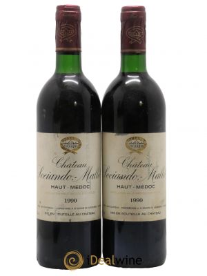 Château Sociando Mallet 1990 - Lot de 2 Bottiglie