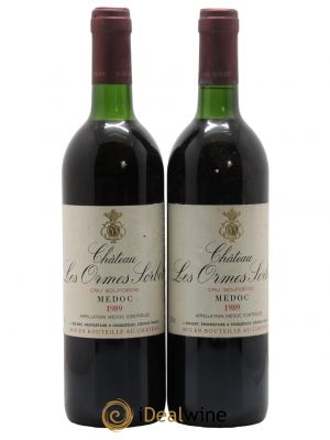 Château les Ormes Sorbet Cru Bourgeois  1989 - Lotto di 2 Bottiglie