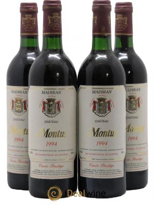 Madiran Château Montus-Prestige Alain Brumont 1994 - Lot de 4 Bouteilles