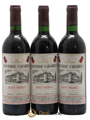Château Pontoise Cabarrus Cru Bourgeois 1990 - Lot de 3 Bottles