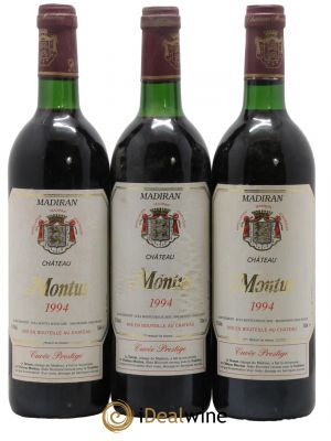 Madiran Château Montus-Prestige Alain Brumont  1994 - Lot of 3 Bottles