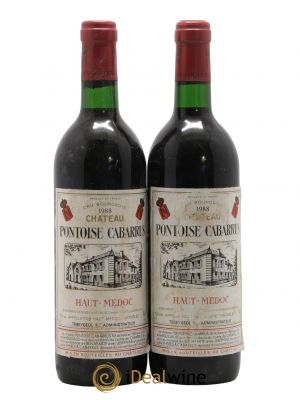 Château Pontoise Cabarrus Cru Bourgeois 1988 - Lot de 2 Bottiglie