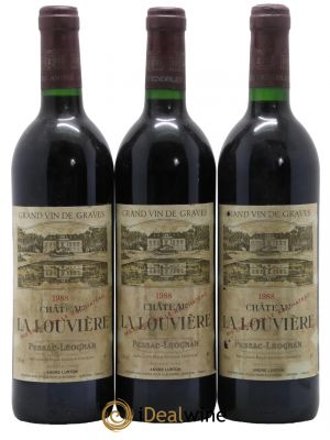 Château la Louvière  1988 - Lotto di 3 Bottiglie