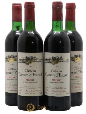 Médoc Château Cassan d'Esteuil 1989 - Lot of 4 Bottles