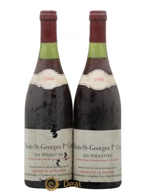 Nuits Saint-Georges 1er Cru Les Poulettes Domaine de la Poulette 1980 - Lot de 2 Bottiglie