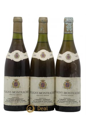 Puligny-Montrachet Domaine Ducron-Gerbeault 1991 - Lot of 3 Bottles