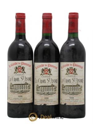 Château La Croix Saint André 1988 - Lot de 3 Bottles