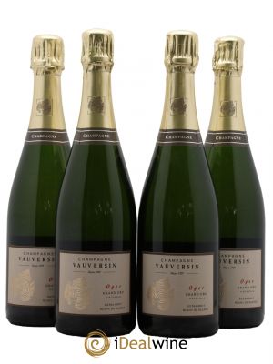 Champagne Grand cru Oger Blanc de Blancs Maison Vauversin  - Lot de 4 Bouteilles