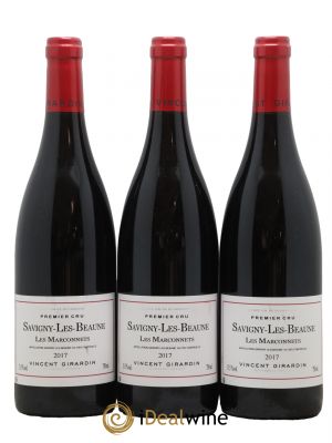 Savigny-Les-Beaune 1er Cru Les Marconnets Vincent Girardin (Domaine) 2017 - Lot de 3 Bottles