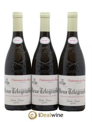 Châteauneuf-du-Pape Vieux Télégraphe (Domaine du) Vignobles Brunier  2021 - Lot of 3 Bottles