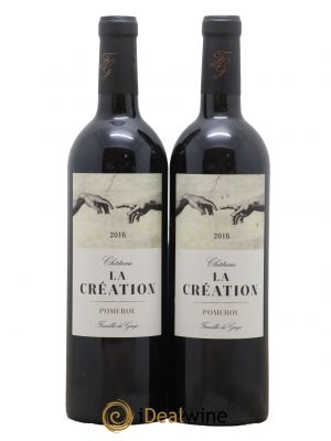 Pomerol Château La Création 2016 - Lot of 2 Bottles