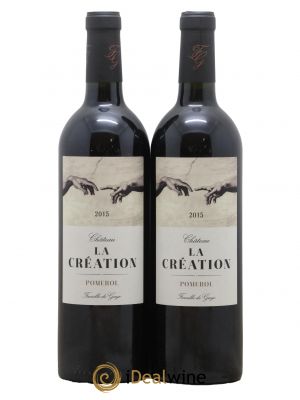 Pomerol Château La Création 2015 - Lot of 2 Bottles
