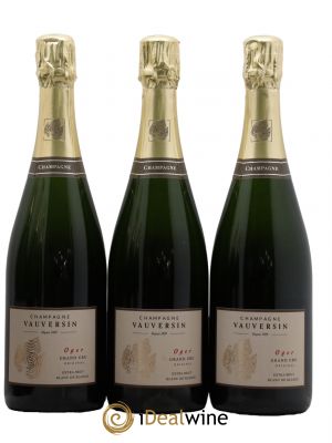 Champagne Grand cru Oger Blanc de Blancs Maison Vauversin ---- - Lot de 3 Bottles