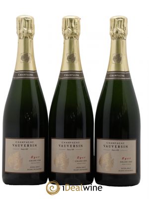 Champagne Grand cru Oger Blanc de Blancs Maison Vauversin  - Lot of 3 Bottles
