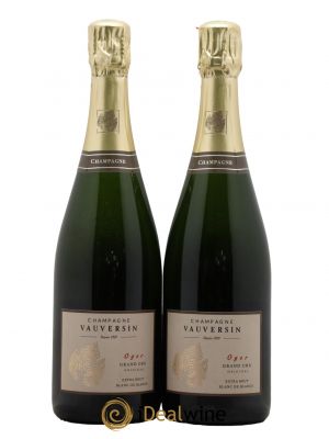 Champagne Grand cru Oger Blanc de Blancs Maison Vauversin ---- - Lot de 2 Bottles
