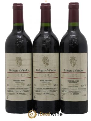 Ribera Del Duero DO Vega Sicilia Alion Famille Alvarez 2003 - Lot de 3 Bottles