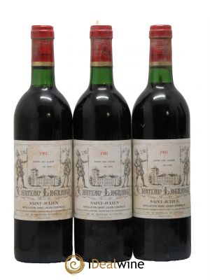Château Lagrange 3ème Grand Cru Classé  1981 - Lot of 3 Bottles