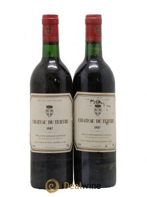 Château du Tertre 5ème Grand Cru Classé  1987 - Lot of 2 Bottles