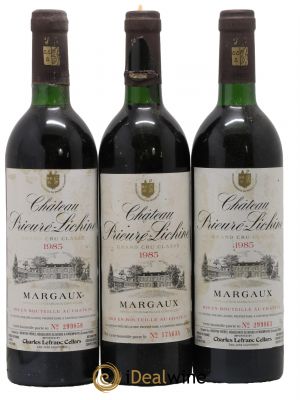 Château Prieuré Lichine 4ème Grand Cru Classé  1985 - Lot of 3 Bottles