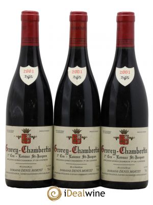 Gevrey-Chambertin 1er Cru Lavaux Saint Jacques Denis Mortet (Domaine)  2001 - Lot of 3 Bottles