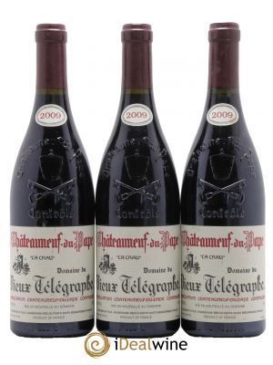 Châteauneuf-du-Pape Vieux Télégraphe (Domaine du) Vignobles Brunier  2009 - Lotto di 3 Bottiglie
