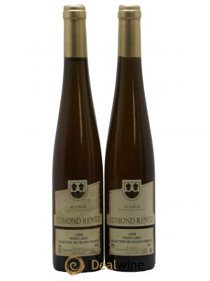 Alsace Pinot Gris Sélection Grains Nobles Domaine Rentz 50CL 1998 - Lot de 2 Bouteilles