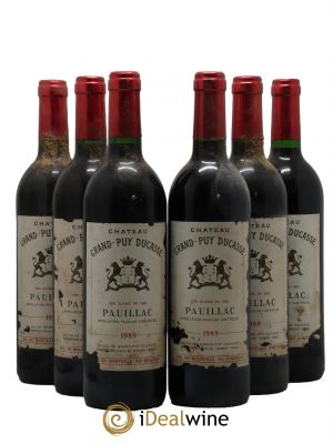 Château Grand Puy Ducasse 5ème Grand Cru Classé 1989 - Lot de 6 Bottles