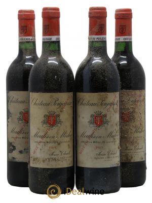 Château Poujeaux 1989 - Lot de 4 Flaschen