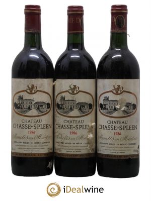 Château Chasse Spleen 1986 - Lot de 3 Flaschen