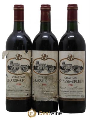 Château Chasse Spleen  1986 - Lotto di 3 Bottiglie