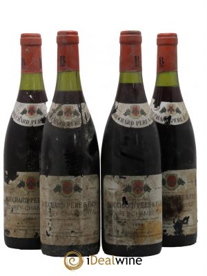 Gevrey-Chambertin Bouchard Père & Fils  1986 - Lot of 4 Bottles