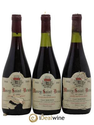 Morey Saint-Denis 1er Cru Domaine Claude Marchand 1988 - Lot of 3 Bottles