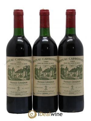 Château Carbonnieux Cru Classé de Graves 1989 - Lot de 3 Bottles