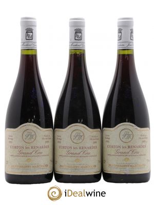 Corton Grand Cru Les Renardes Domaine Jean-Philippe Marchand 1995 - Lotto di 3 Bottiglie