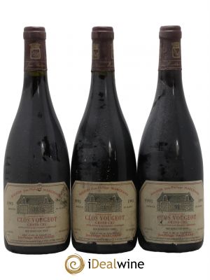 Clos de Vougeot Grand Cru Domaine Jean-Philippe Marchand 1993 - Lot of 3 Bottles