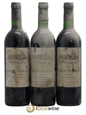 Château Beaumont Cru Bourgeois 1986 - Lot de 3 Bottiglie