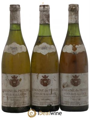 Coteaux du Layon Domaine du Prieuré 1987 - Posten von 3 Flaschen