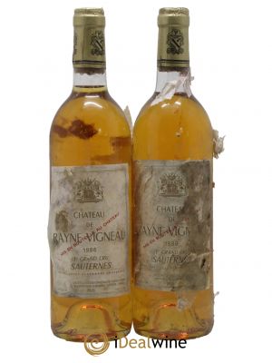 Château de Rayne Vigneau 1er Grand Cru Classé  1986 - Lotto di 2 Bottiglie