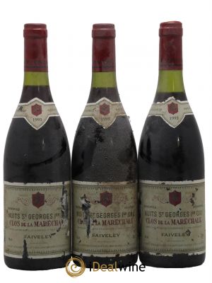 Nuits Saint-Georges 1er Cru Clos de la Maréchale Faiveley  1993 - Lot of 3 Bottles
