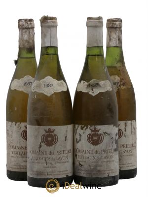 Coteaux du Layon Domaine du Prieuré 1987 - Lot of 4 Bottles