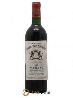 Château Grand Puy Ducasse 5ème Grand Cru Classé  1986 - Lot of 1 Bottle