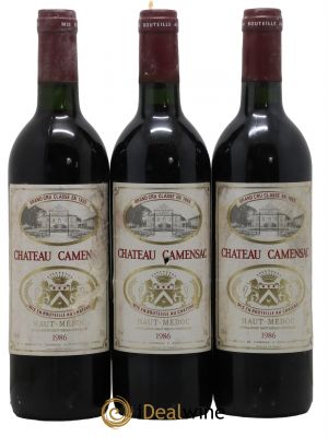 Château Camensac 5ème Grand Cru Classé  1986 - Lotto di 3 Bottiglie